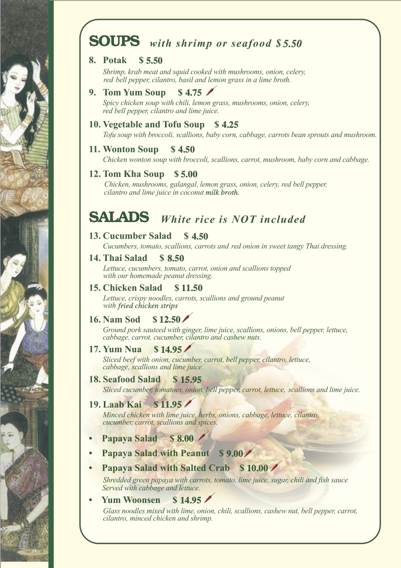 soup and salad menu